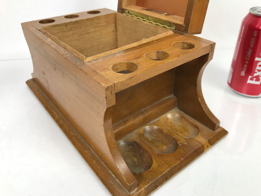 Mid-Century Alfred Dunhill Of London Wooden Humidor And Tobacco Pipe Stand Rack [Photo 13]