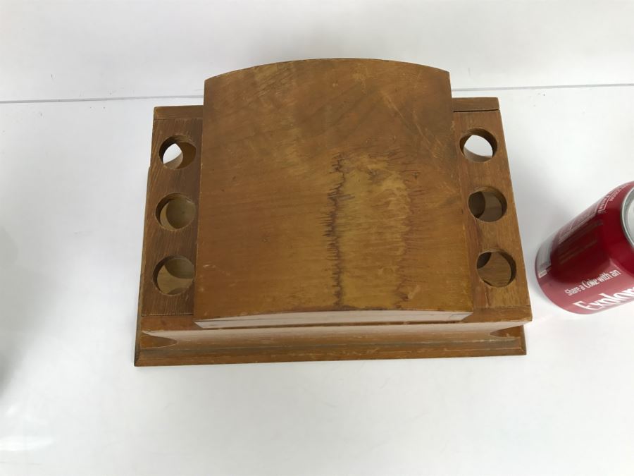 Mid-Century Alfred Dunhill Of London Wooden Humidor And Tobacco Pipe Stand Rack [Photo 5]