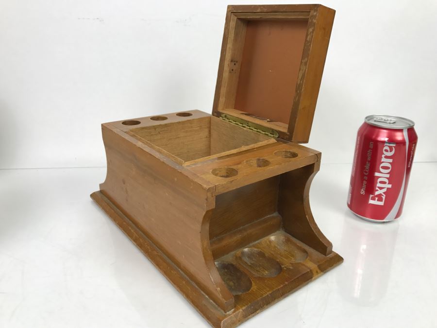 Mid-Century Alfred Dunhill Of London Wooden Humidor And Tobacco Pipe Stand Rack [Photo 11]