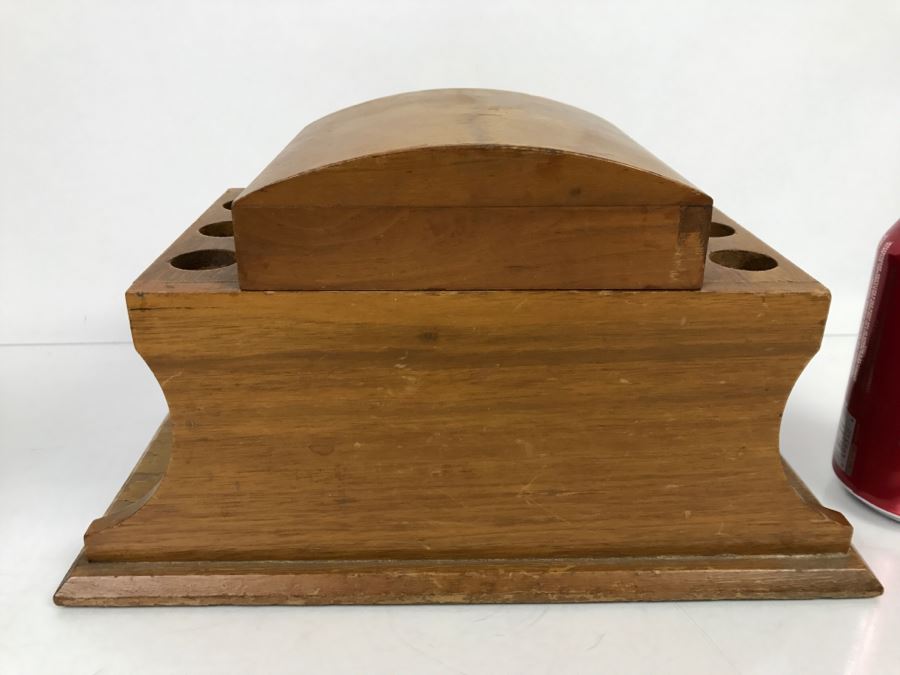 Mid-Century Alfred Dunhill Of London Wooden Humidor And Tobacco Pipe Stand Rack [Photo 4]