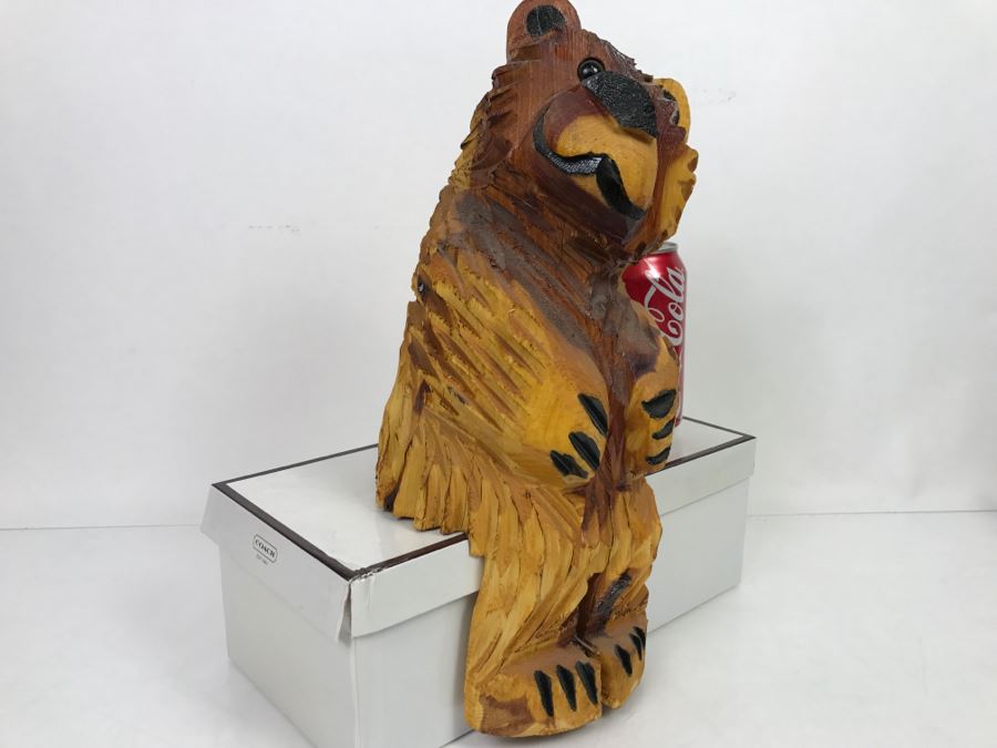 Signed Hand Carved Sitting Bear By Barry Martin Ruidoso, NM [Photo 6]