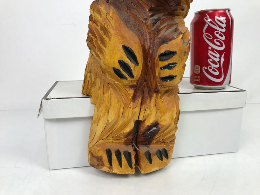 Signed Hand Carved Sitting Bear By Barry Martin Ruidoso, NM [Photo 14]
