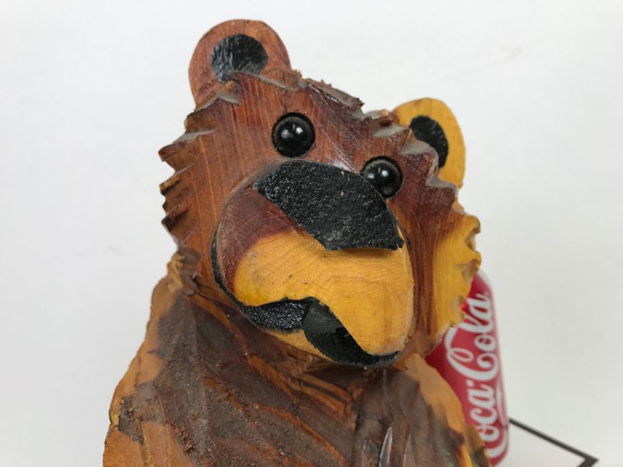 Signed Hand Carved Sitting Bear By Barry Martin Ruidoso, NM [Photo 7]