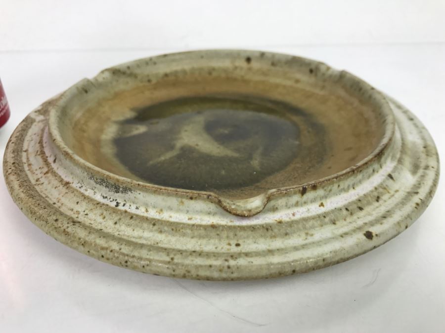 Mid-Century Pottery Ashtray Signed Carolyn [Photo 3]