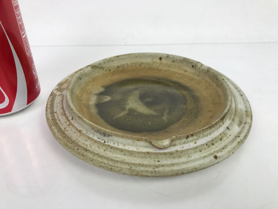 Mid-Century Pottery Ashtray Signed Carolyn [Photo 2]