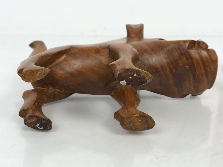 Vintage Wooden Warthog Animal Carving [Photo 15]