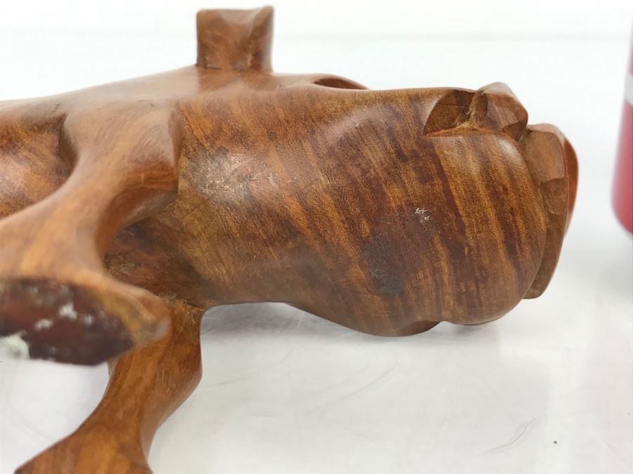 Vintage Wooden Warthog Animal Carving [Photo 17]