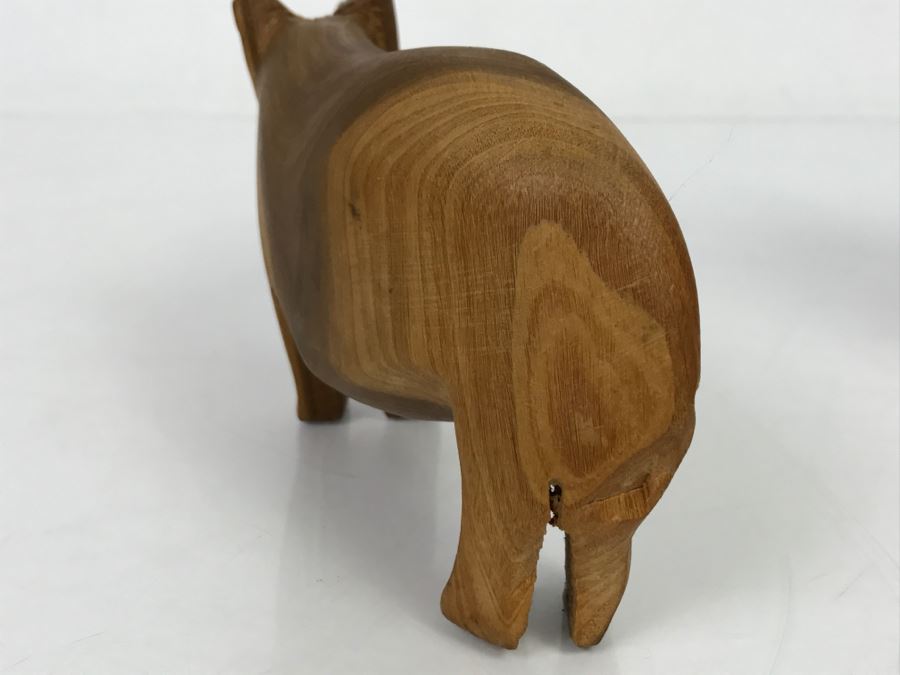 Vintage Wooden Rhinoceros Animal Carving [Photo 12]