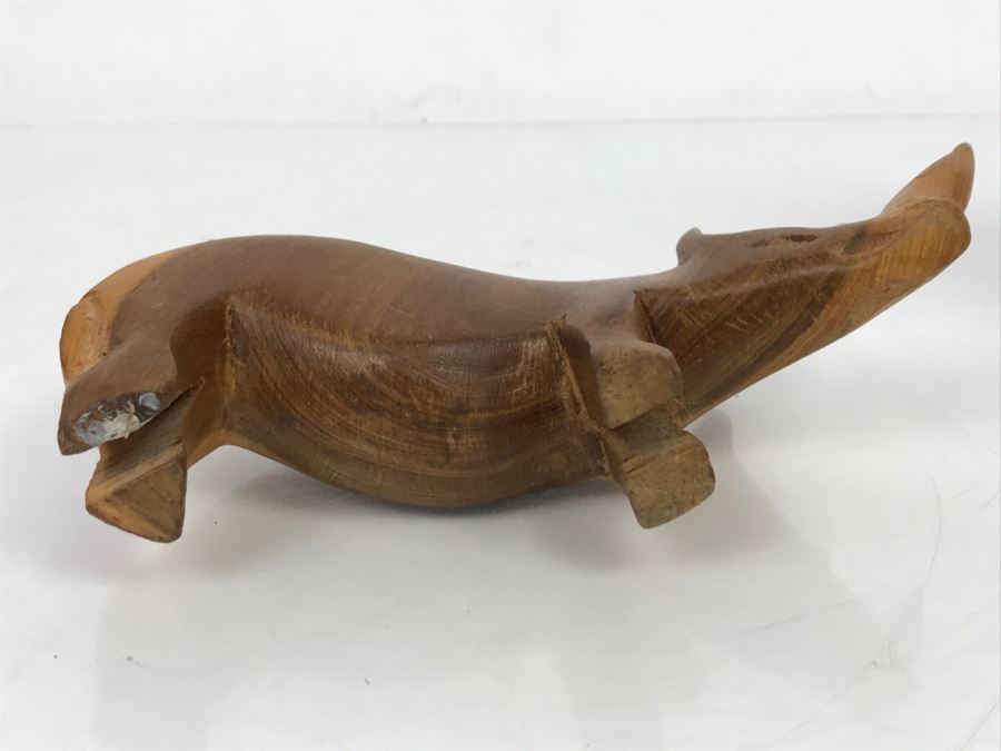 Vintage Wooden Rhinoceros Animal Carving [Photo 14]