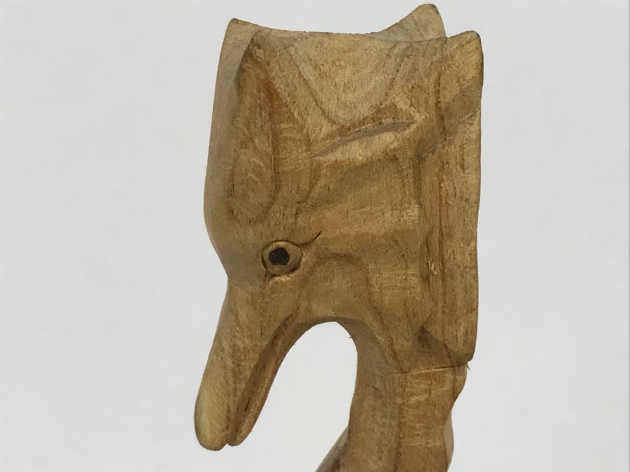 Vintage Wooden Seahorse Carving [Photo 3]