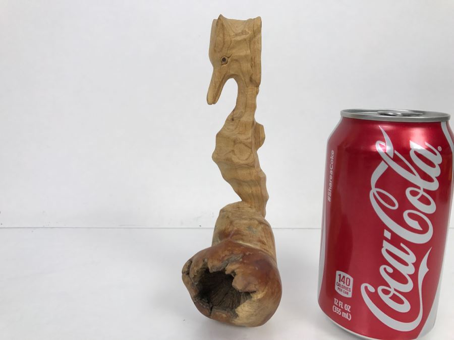 Vintage Wooden Seahorse Carving [Photo 1]