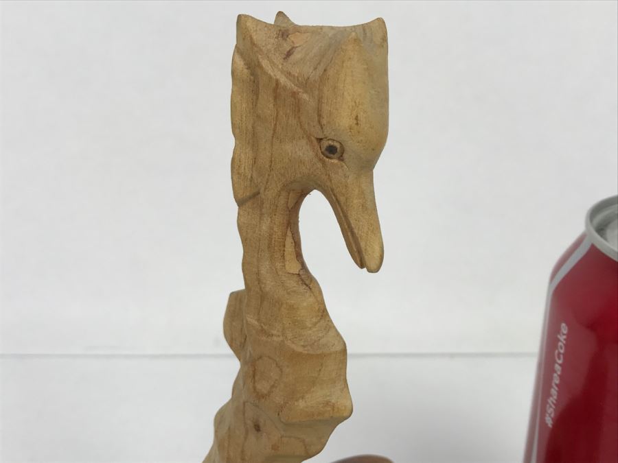 Vintage Wooden Seahorse Carving [Photo 9]