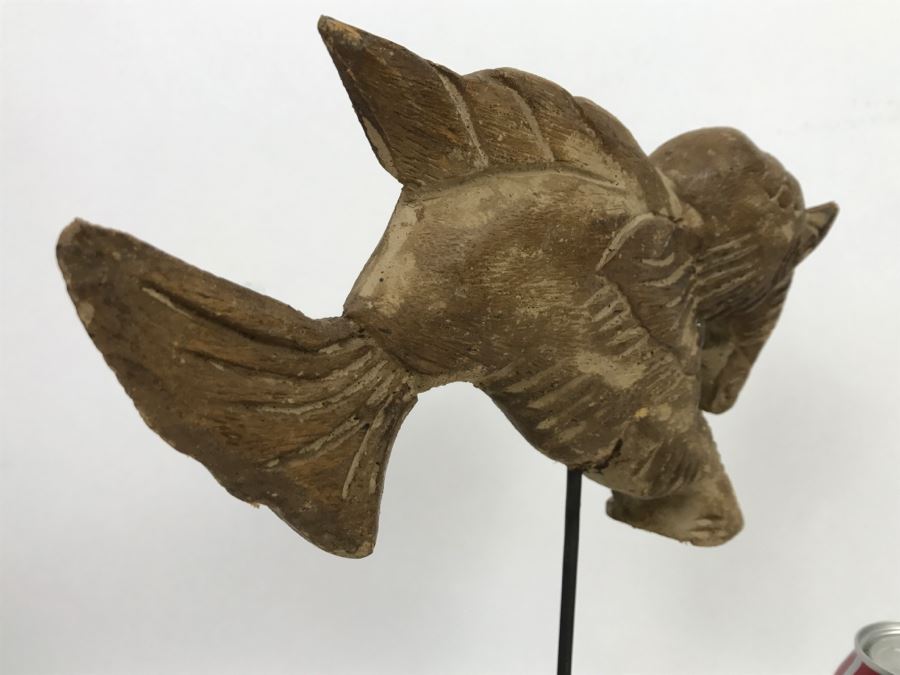 Wooden Carving Of Hybrid Horse Fish Seahorse Sculpture On Display Stand [Photo 19]