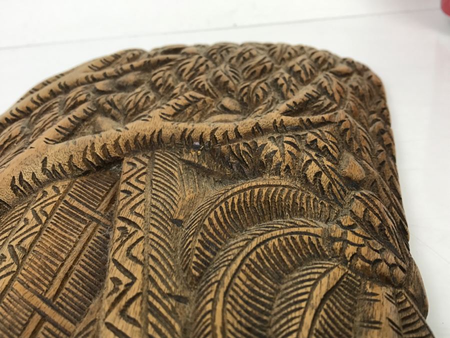 Vintage Wood Carving Depicting Woman By Boat [Photo 19]