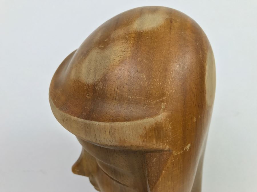 Large Hand Carved Wooden Female Bust Sculpture [Photo 23]