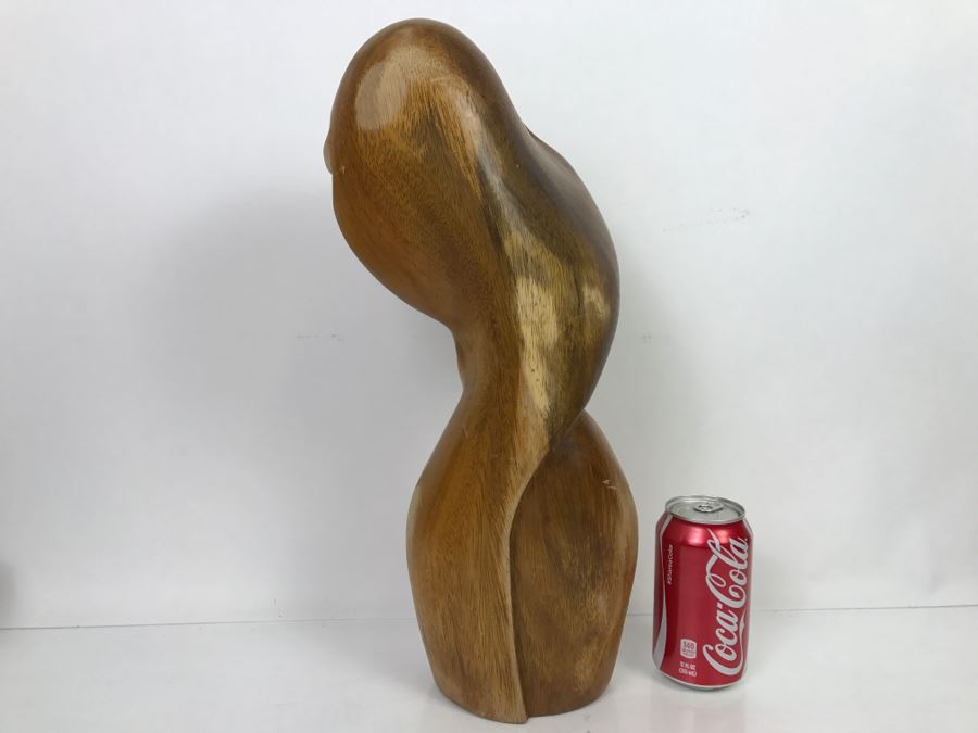 Large Hand Carved Wooden Female Bust Sculpture [Photo 18]