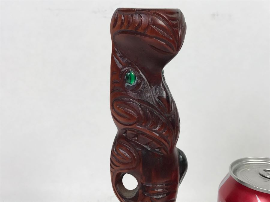 Hand Carved Maori Art Wooden Sculpture By Tipuna Wood Carvings Rotorua, NZ [Photo 7]
