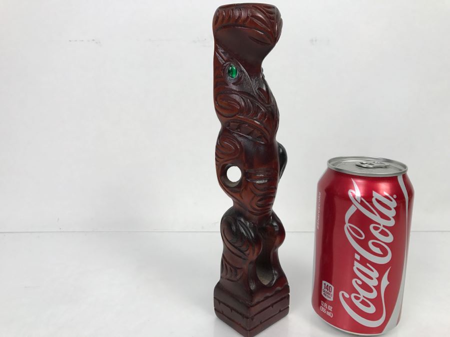 Hand Carved Maori Art Wooden Sculpture By Tipuna Wood Carvings Rotorua, NZ [Photo 6]