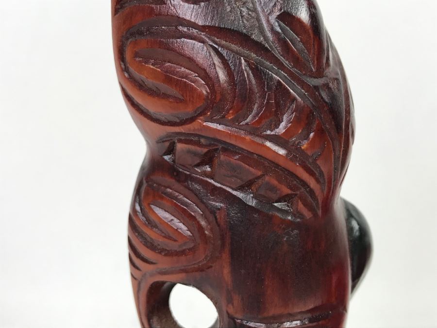 Hand Carved Maori Art Wooden Sculpture By Tipuna Wood Carvings Rotorua, NZ [Photo 9]