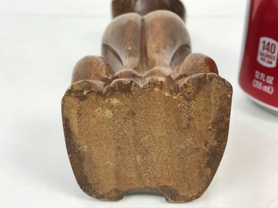 Hand Carved Monkey Pod Wood Cat Sculpture Philippines [Photo 12]