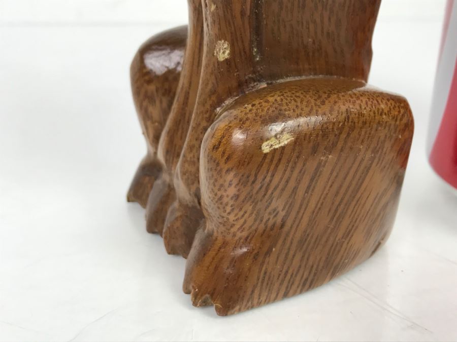 Hand Carved Monkey Pod Wood Cat Sculpture Philippines [Photo 11]