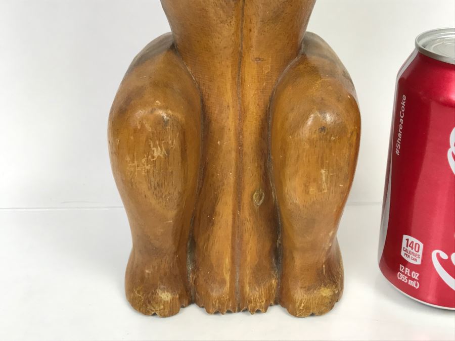 Large Hand Carved Cat Sculpture [Photo 6]