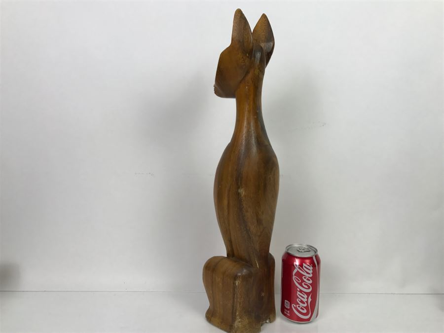 Large Hand Carved Cat Sculpture [Photo 14]