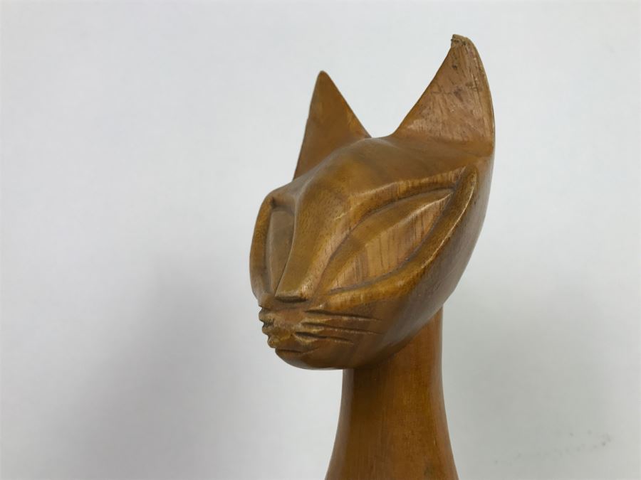 Large Hand Carved Cat Sculpture [Photo 20]