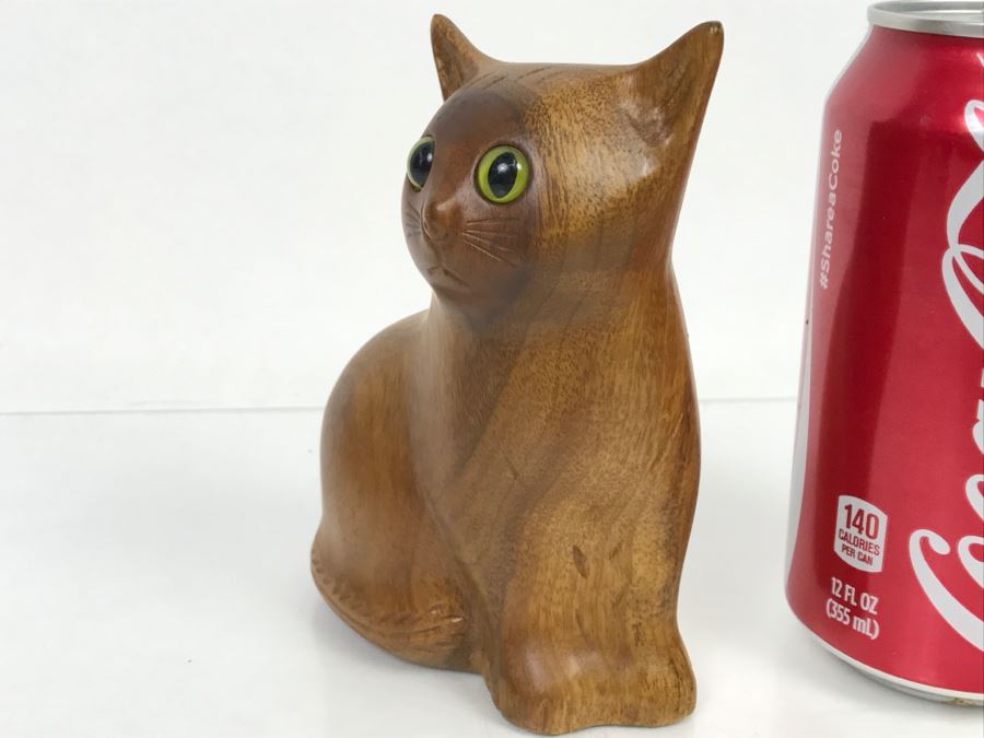 Oregon Myrtlewood Cat Sculpture [Photo 7]