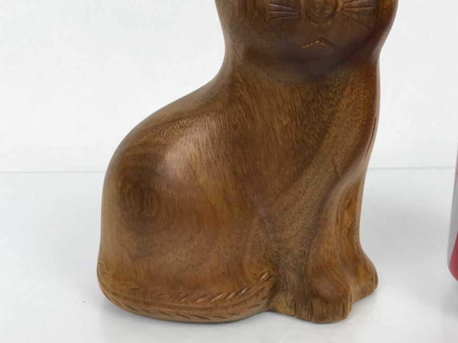 Oregon Myrtlewood Cat Sculpture [Photo 5]