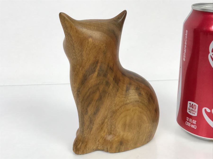 Oregon Myrtlewood Cat Sculpture [Photo 8]