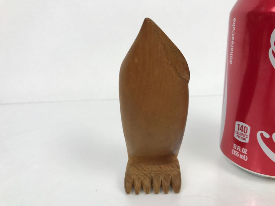 Mid-Century Carved Wooden Owl Sculpture [Photo 5]