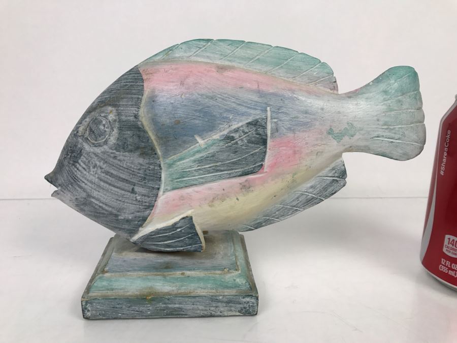 Hand Carved And Hand Painted Fish Sculpture Indonesia [Photo 10]