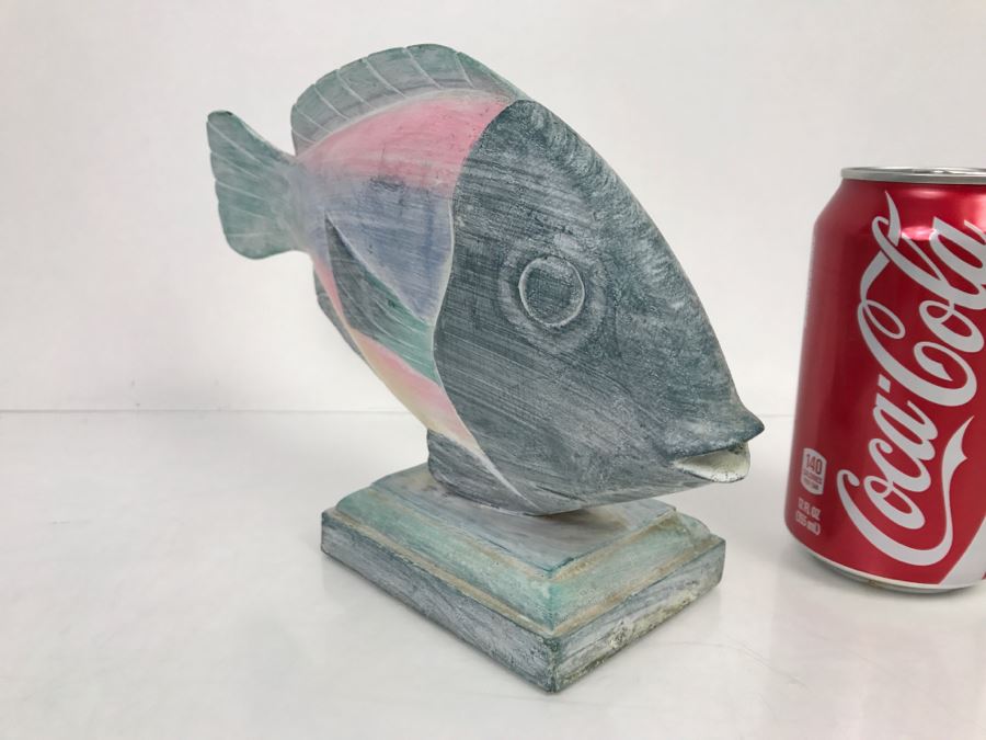 Hand Carved And Hand Painted Fish Sculpture Indonesia [Photo 6]