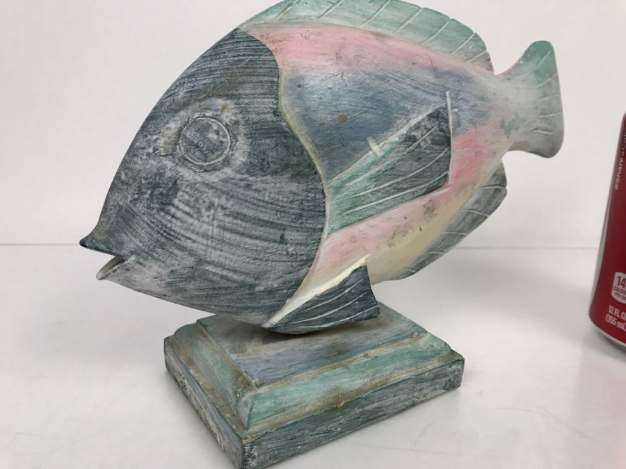 Hand Carved And Hand Painted Fish Sculpture Indonesia [Photo 8]