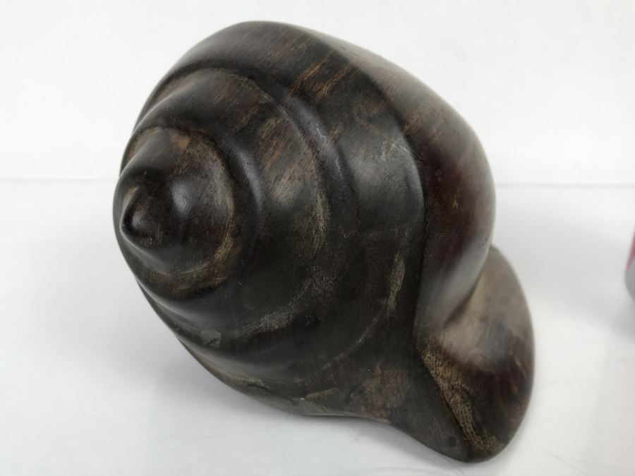 Carved Ironwood Conch Shell