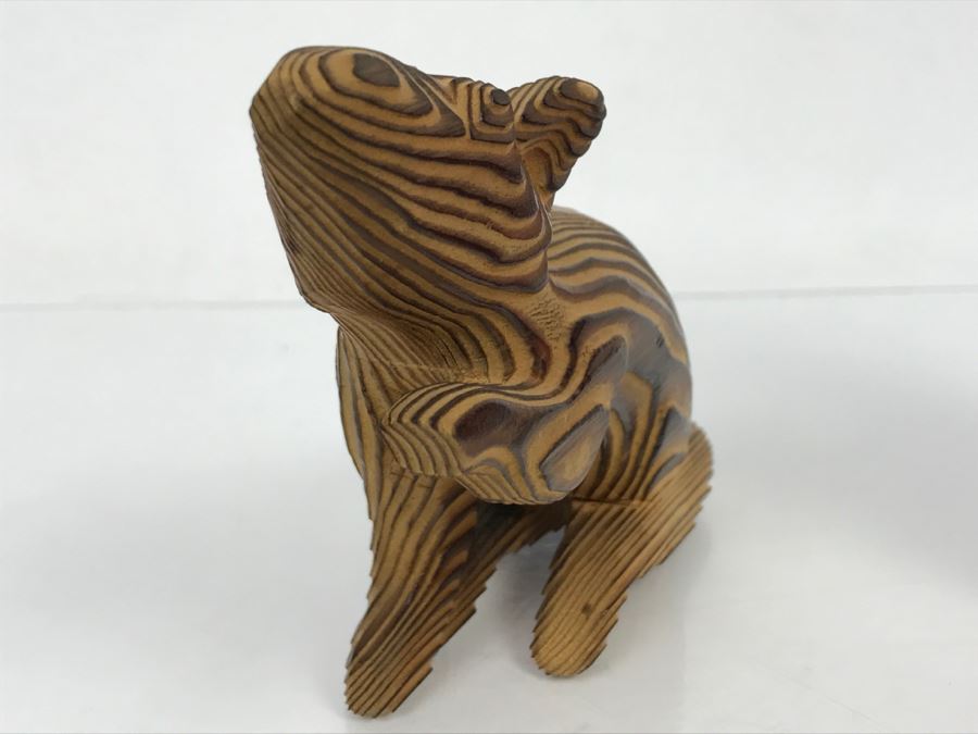 Hand Carved Wooden Sculpture Of Rat Mouse Made In Japan [Photo 5]