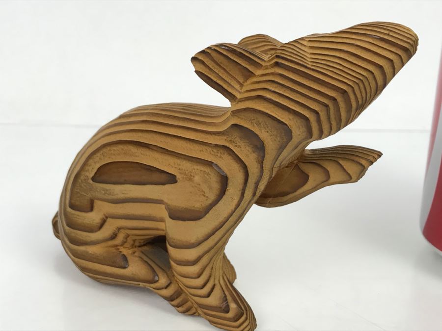 Hand Carved Wooden Sculpture Of Rat Mouse Made In Japan [Photo 6]
