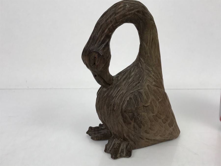 Vintage Hand Carved Bird Duck Sculpture [Photo 8]
