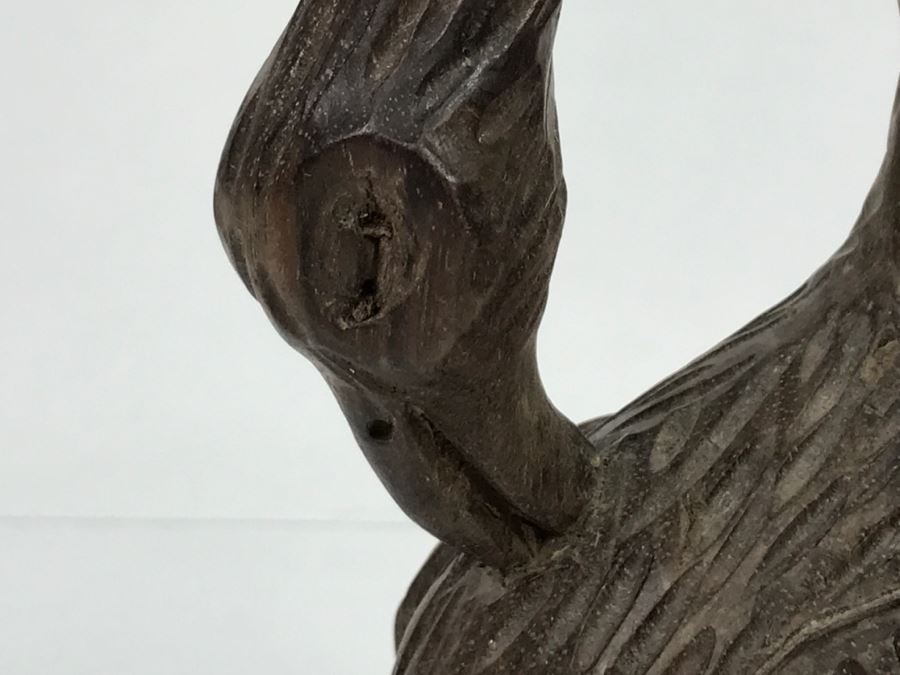 Vintage Hand Carved Bird Duck Sculpture [Photo 9]