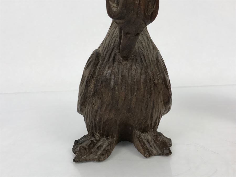 Vintage Hand Carved Bird Duck Sculpture [Photo 7]