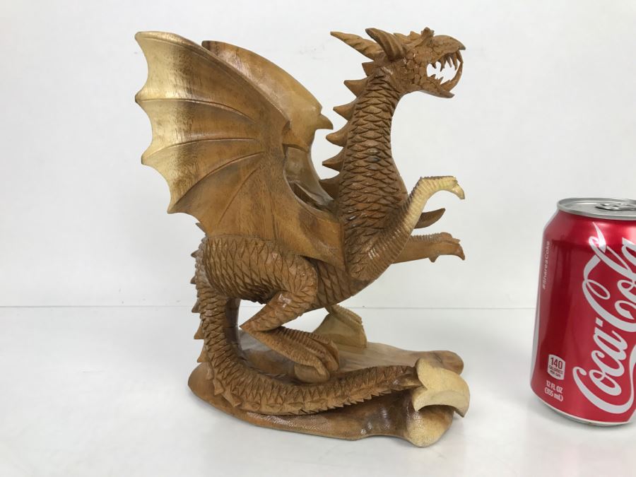 CCI Comic-Con International Art Show Well Executed Wooden Carved Dragon By Laura And Paul Bernier Out Of Twin Lakes CO [Photo 10]