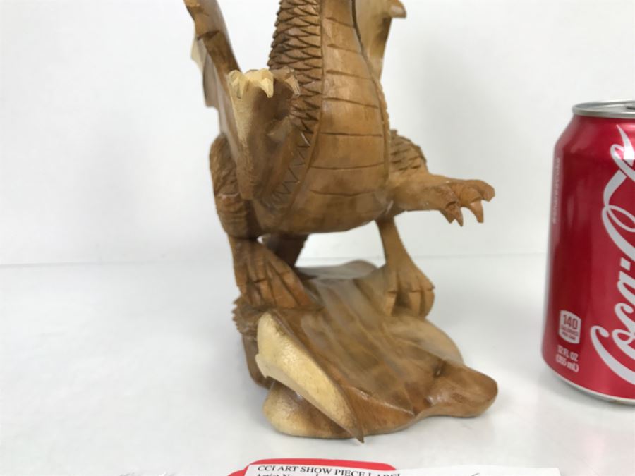 CCI Comic-Con International Art Show Well Executed Wooden Carved Dragon By Laura And Paul Bernier Out Of Twin Lakes CO [Photo 8]