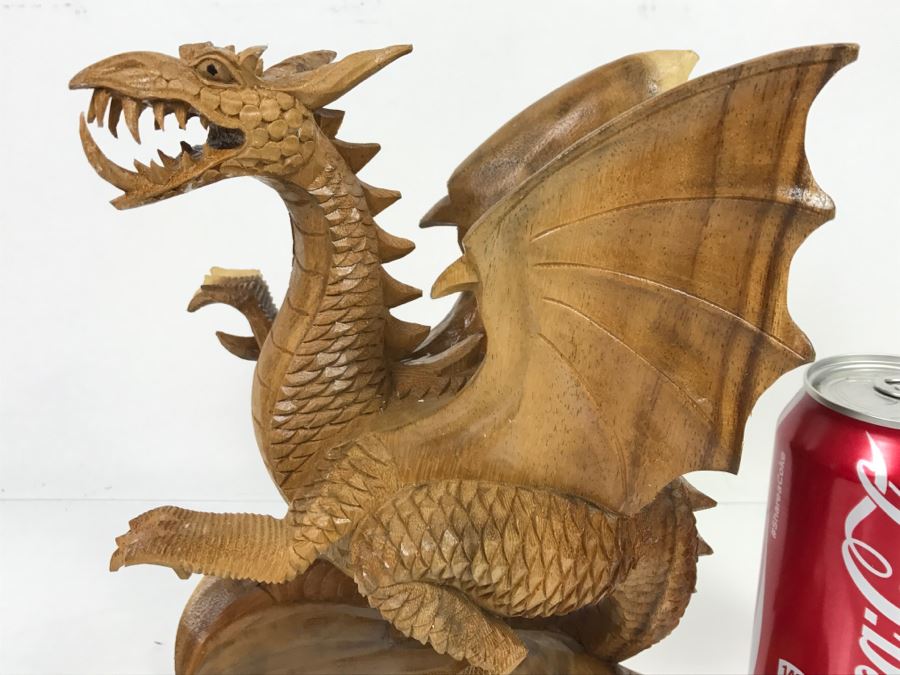 CCI Comic-Con International Art Show Well Executed Wooden Carved Dragon By Laura And Paul Bernier Out Of Twin Lakes CO [Photo 27]