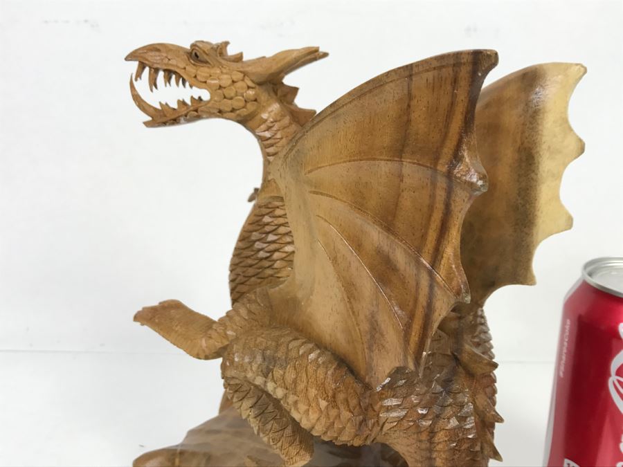 CCI Comic-Con International Art Show Well Executed Wooden Carved Dragon By Laura And Paul Bernier Out Of Twin Lakes CO [Photo 26]