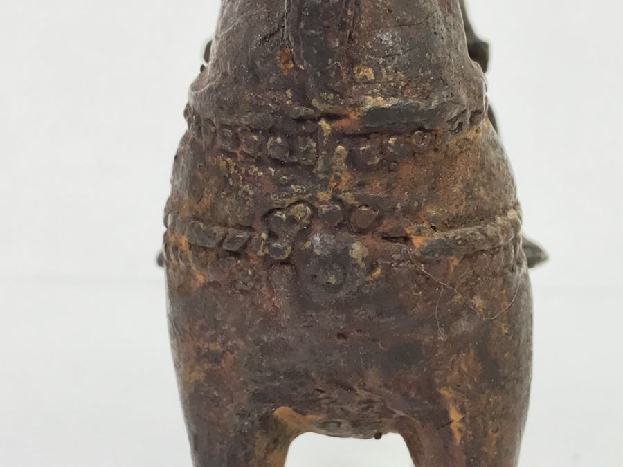 Old Eastern Metal Horse With Rider Sculpture 463g [Photo 14]