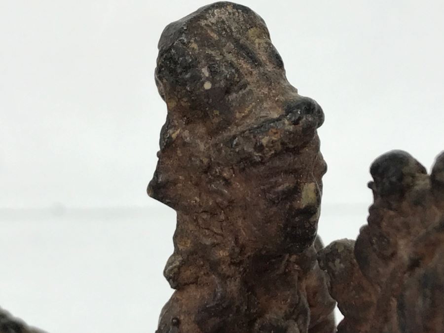 Old Eastern Metal Horse With Rider Sculpture 463g [Photo 39]