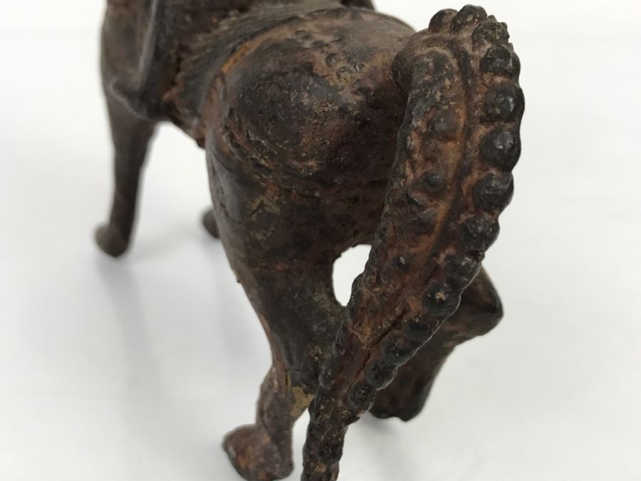 Old Eastern Metal Horse With Rider Sculpture 463g [Photo 28]