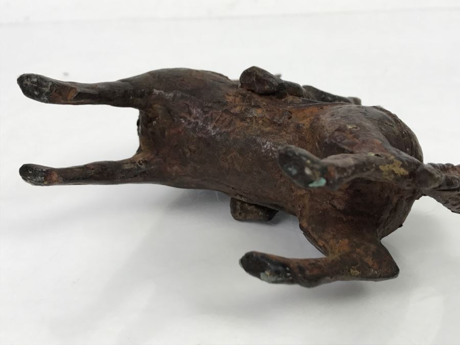 Old Eastern Metal Horse With Rider Sculpture 463g [Photo 50]
