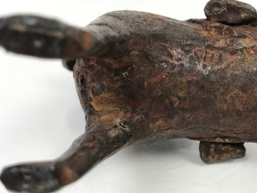 Old Eastern Metal Horse With Rider Sculpture 463g [Photo 30]